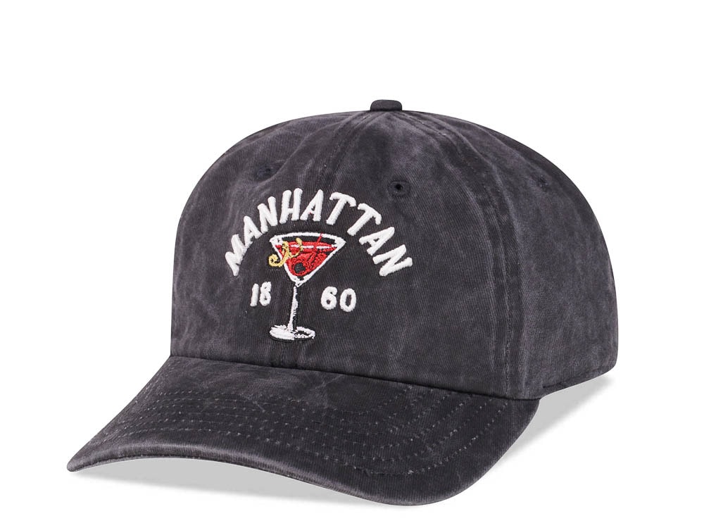 American Needle Manhattan 1860 Black Vintage Casual Strapback Cap
