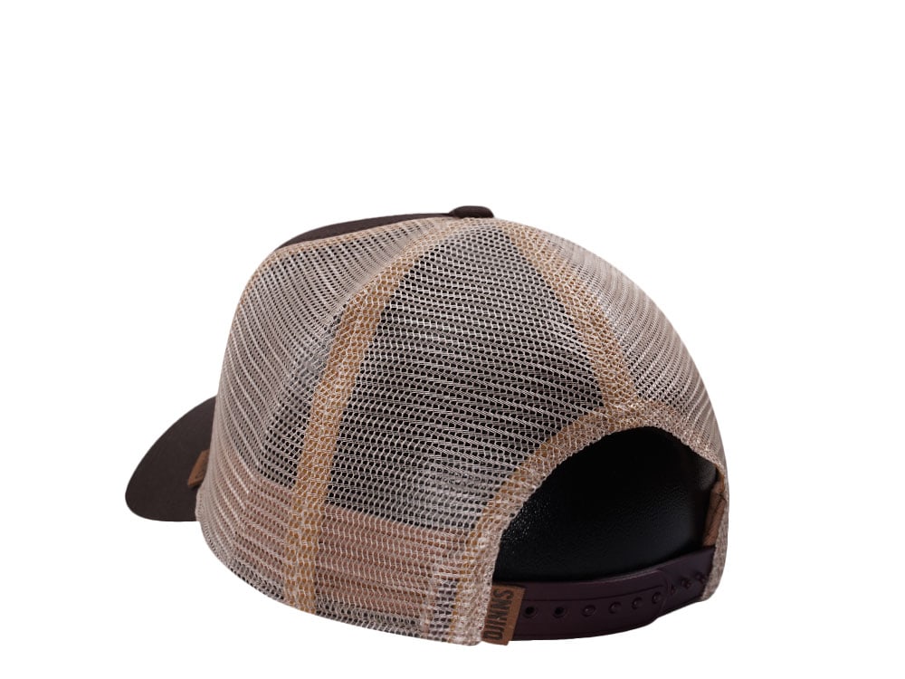 Djinns HFT Coffee Club Head Dark Brown Trucker Snapback Cap