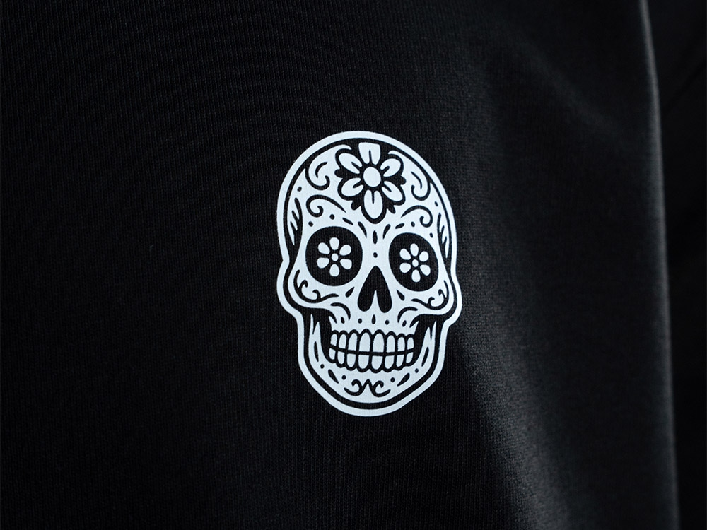 Parallel Union T-Shirt La Muerte Black Skull Oversize Edition
