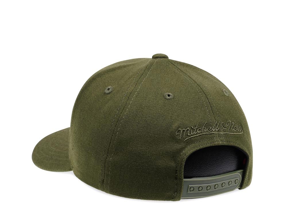 Mitchell & Ness Los Angeles Lakers Wood Leatherbadge Red Line Flex Snapback Cap