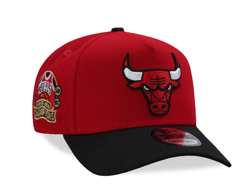 New Era Chicago Bulls NBA Champions 1996 Scarlet Two Tone Edition 9Forty A Frame Snapback Cap