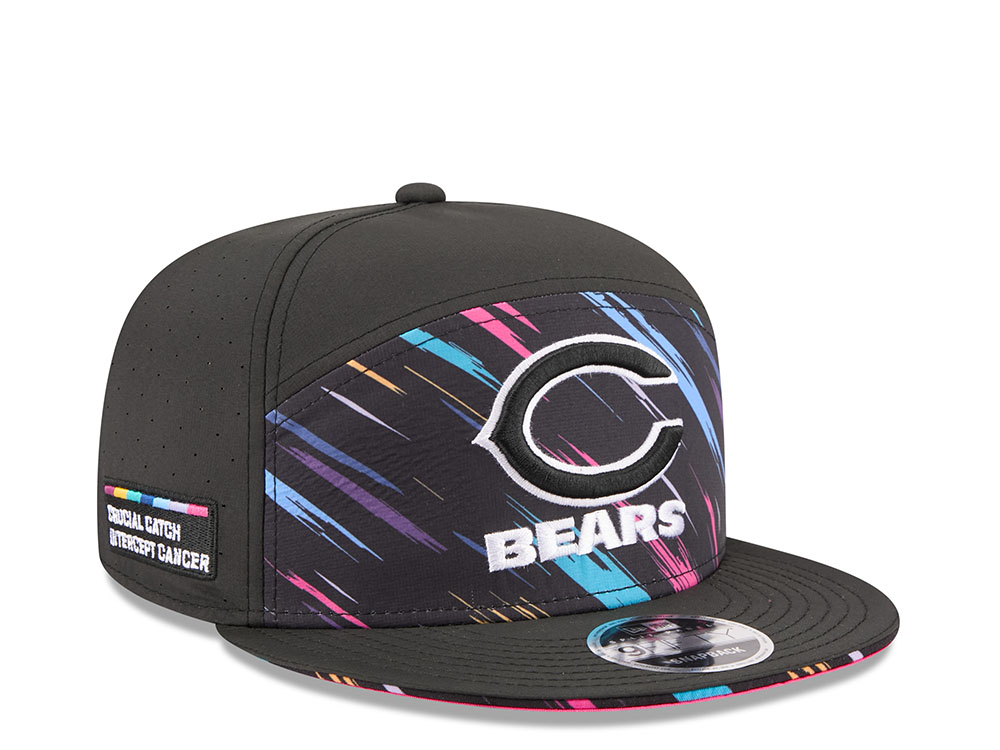 New Era Chicago Bears Crucial Catch 2026 Black Edition 9Fifty Split Panel Snapback Cap
