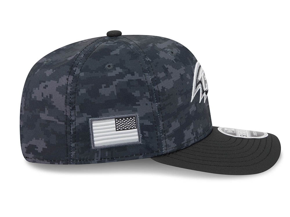 New Era Baltimore Ravens NFL Salute to Service 2026 Digi Camo Black 9Seventy Stretch Snapback Cap