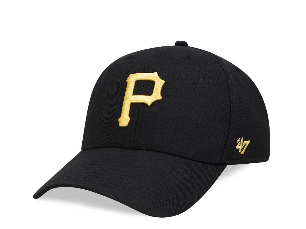 47Brand Pittsburgh Pirates Black MVP Snapback Cap
