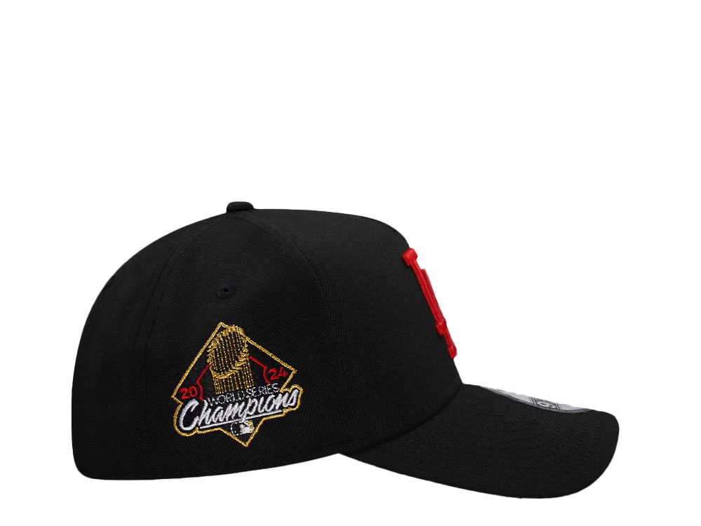 New Era Los Angeles Dodgers World Series Champs 2024 Black Red Edition 9Forty A Frame Snapback Cap