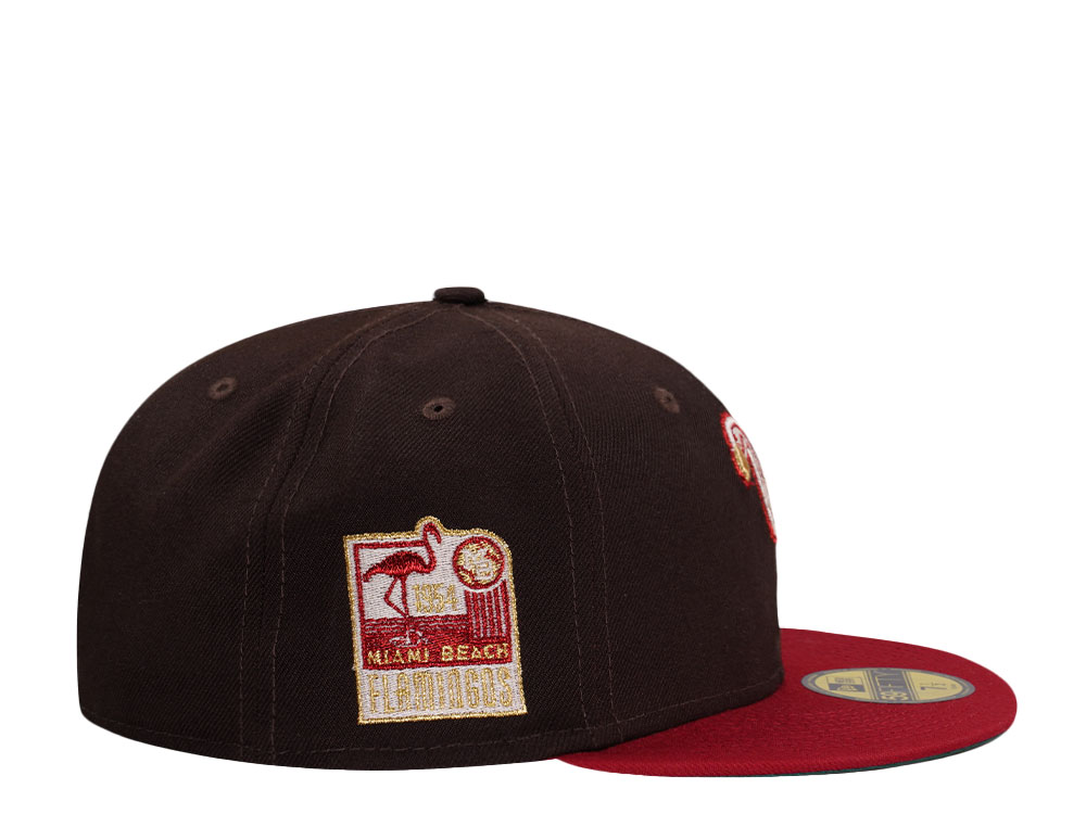 New Era Miami Beach Flamingos Burnt Two Tone Edition 59Fifty Fitted Cap