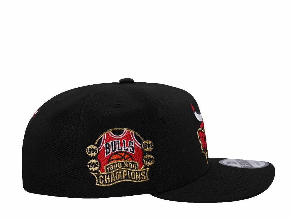 New Era Chicago Bulls Champions 1996 Black Prime Edition 9Fifty A Frame Snapback Cap