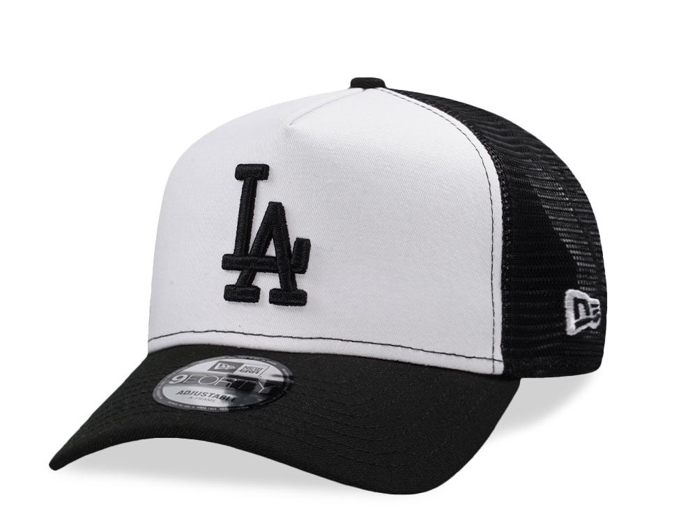New Era Los Angeles Dodgers White Classic Edition 9Forty A Frame Trucker Snapback Cap