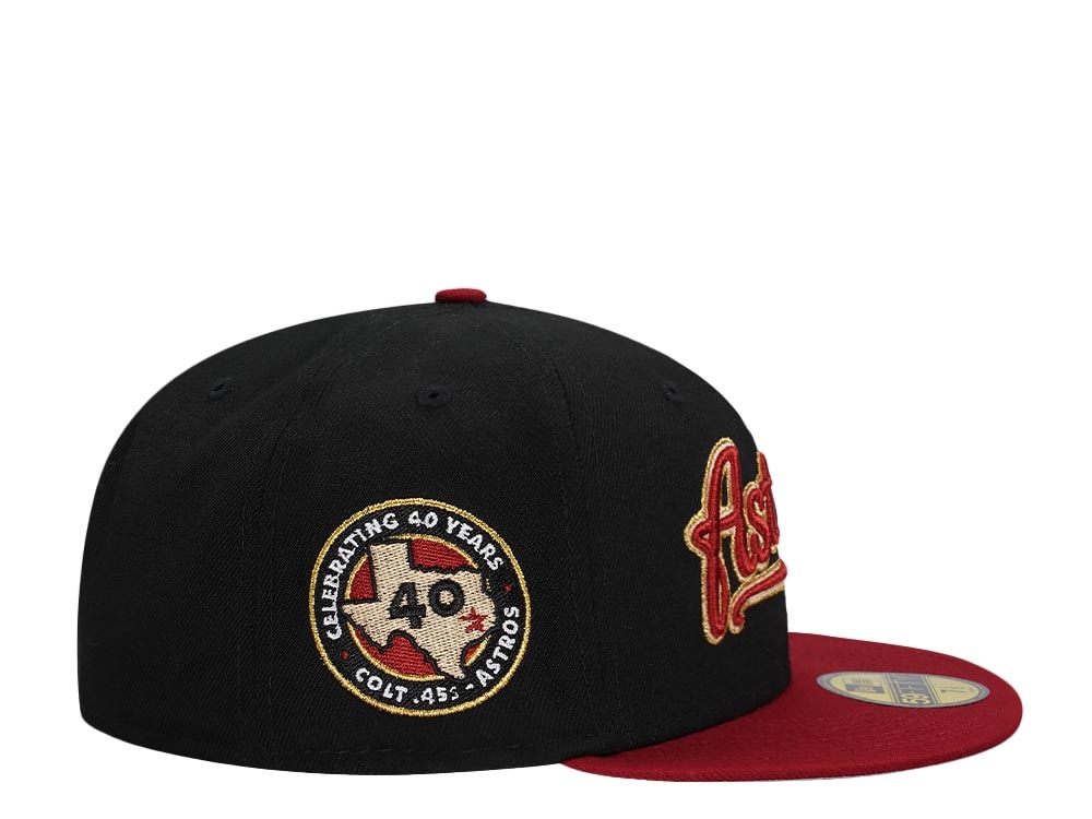 New Era Houston Astros 40th Anniversary Black Brick Gold Two Tone Edition 59Fifty Fitted Cap