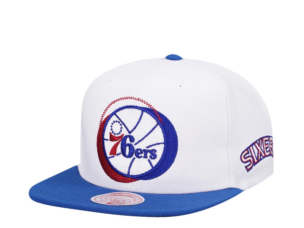 Mitchell & Ness Philadelphia 76ers Logo Blur Hardwood Classic Snapback Cap