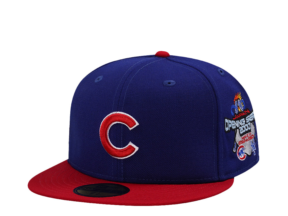 New Era Chicago Cubs Japan Opening Series 2000 Wool Blue Two Tone Edition 59Fifty Fitted Cap