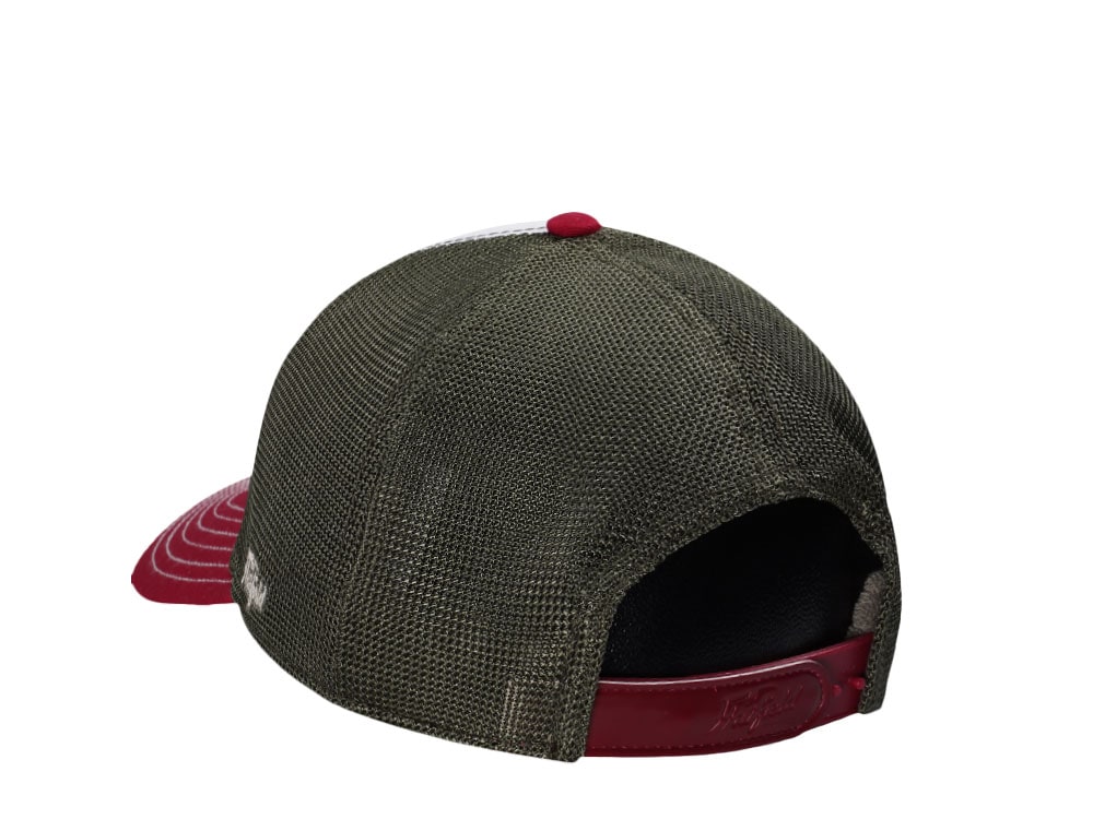 Hatfield Bull White Dark Green Trucker Snapback Cap