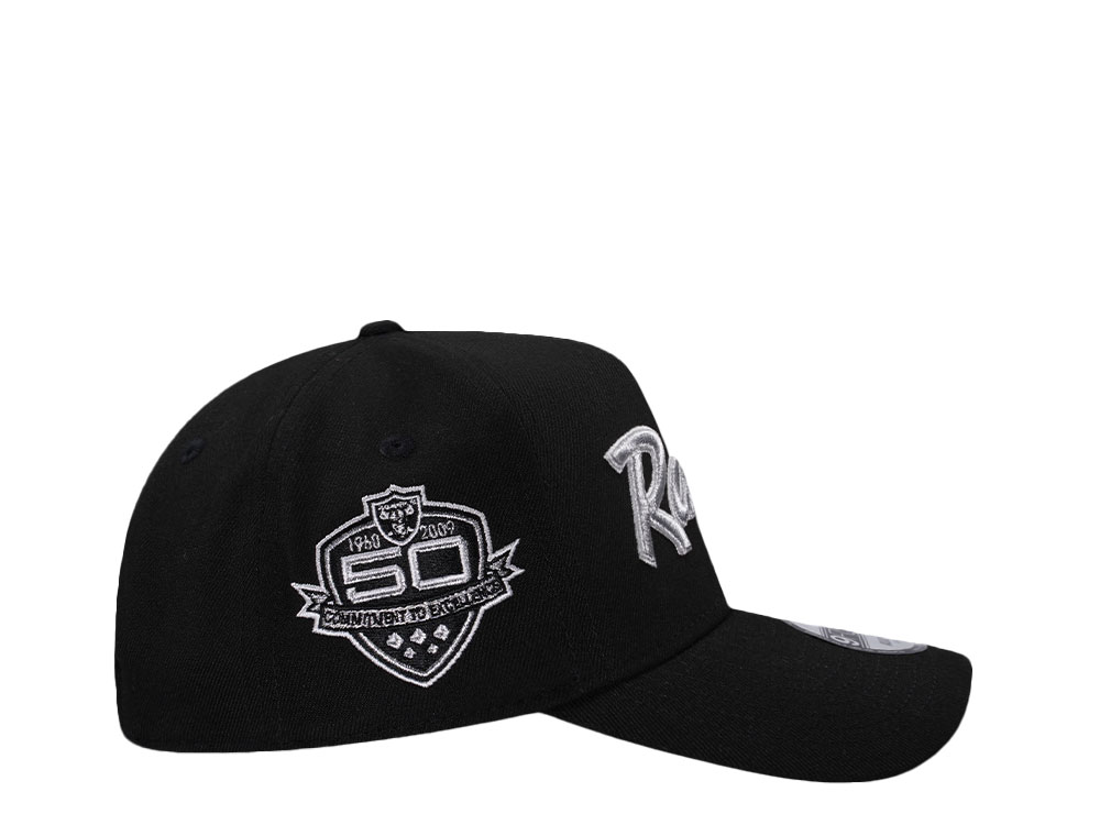 New Era Las Vegas Raiders 50th Anniversary Metallic Black Prime Edition 9Forty A Frame Snapback Cap