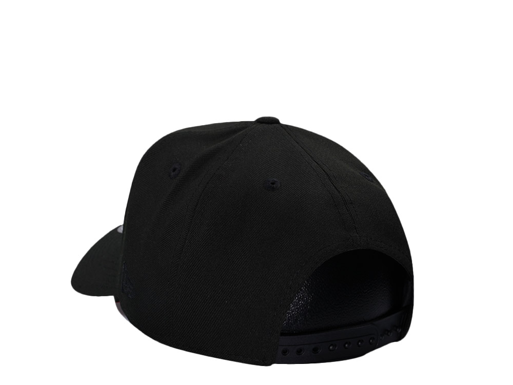 New Era Anaheim Angels 50th Anniversary Black And Red 9Forty A Frame Snapback Cap