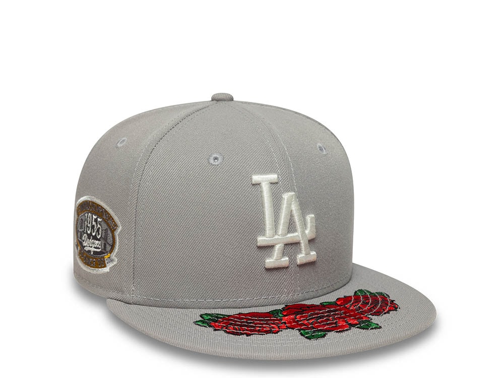 New Era Los Angeles Dodgers World Championship 1955 Floral Gray Prime Edition 59Fifty Fitted Cap