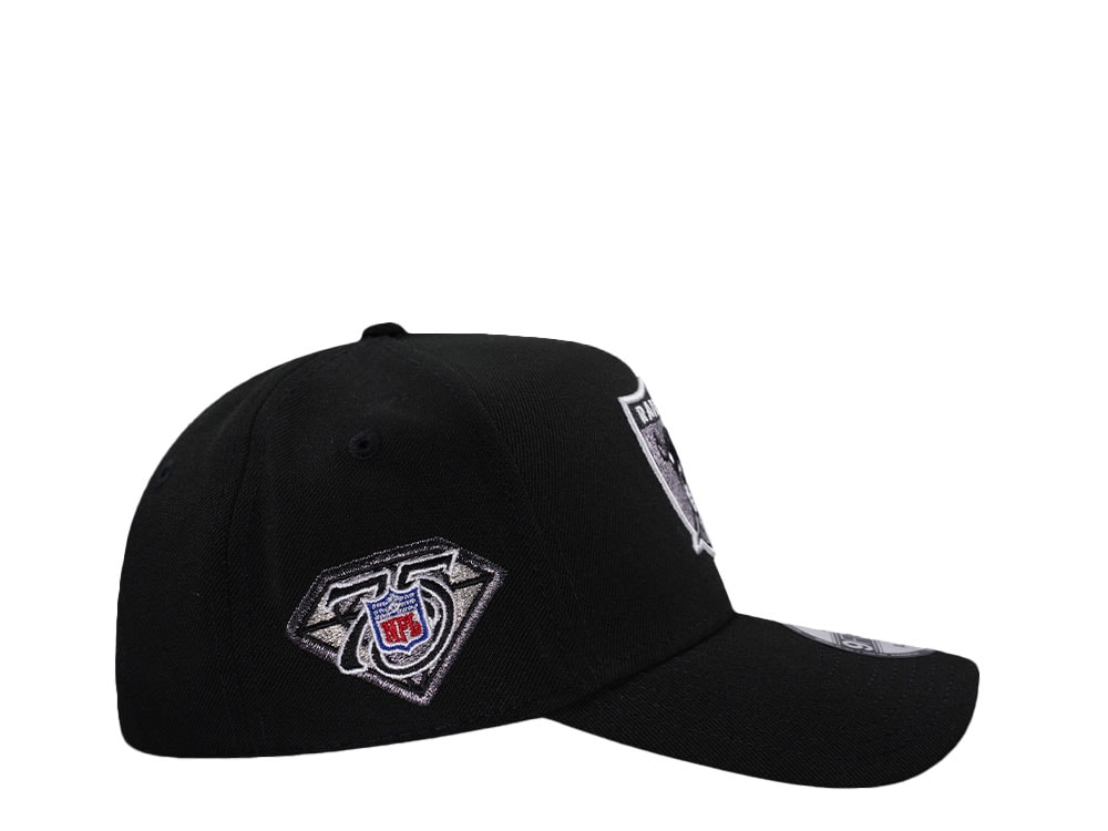 New Era Las Vegas Raiders 75th Anniversary Black Prime Edition 9Forty A Frame Snapback Cap