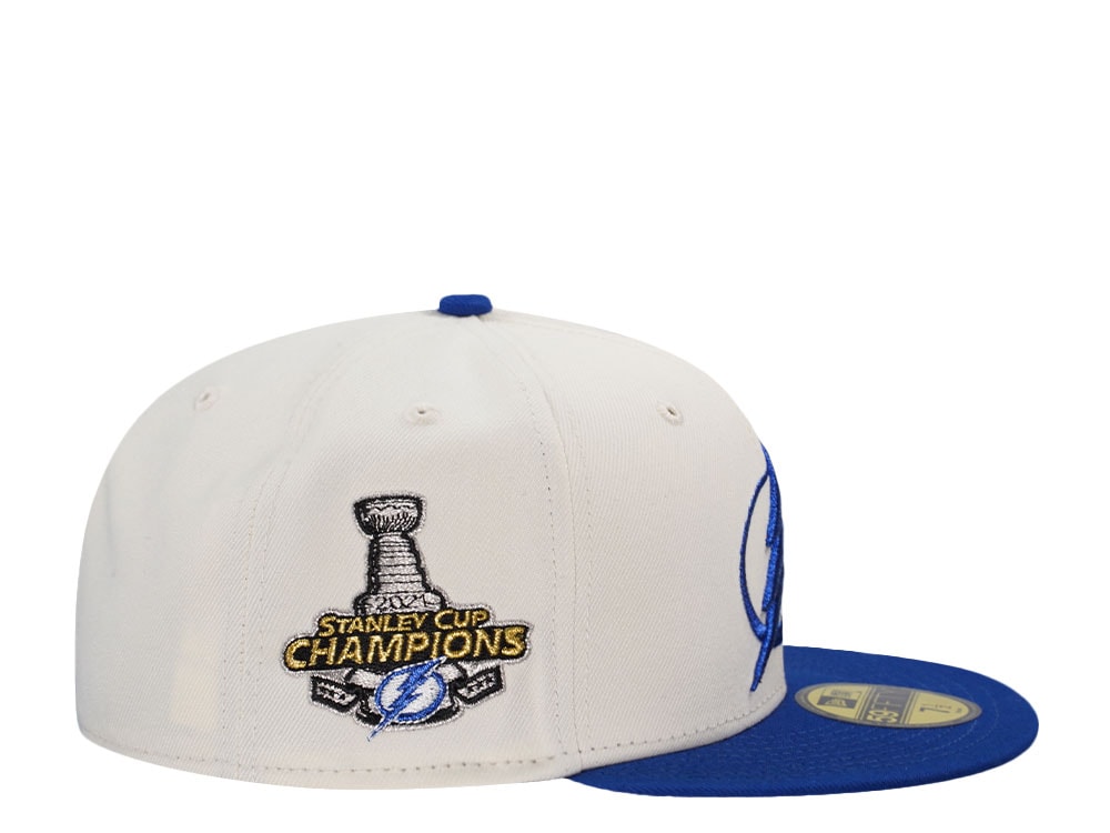 New Era Tampa Bay Lightning Stanley Cup Champions 2021 Chrome Two Tone Edition 59Fifty Fitted Cap