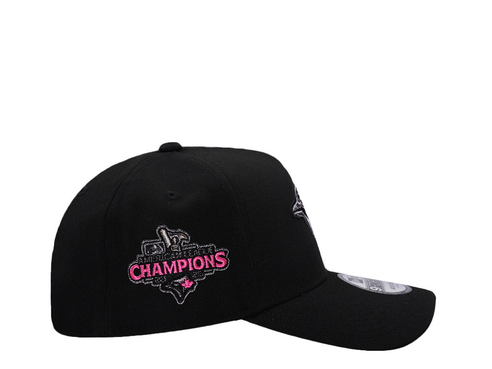 New Era Toronto Blue Jays American League Champions Pink Glow Black Prime Edition 9Forty A Frame Snapback Cap