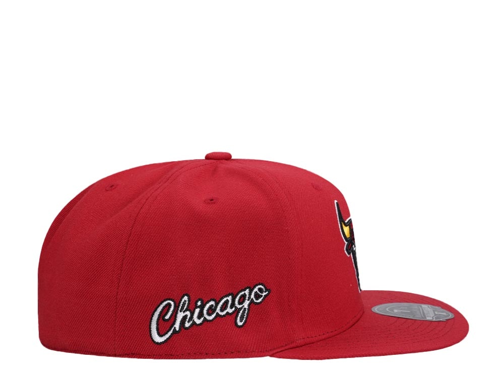 Mitchell & Ness Chicago Bulls Logo History Hardwood Classic Dynasty Fitted Cap