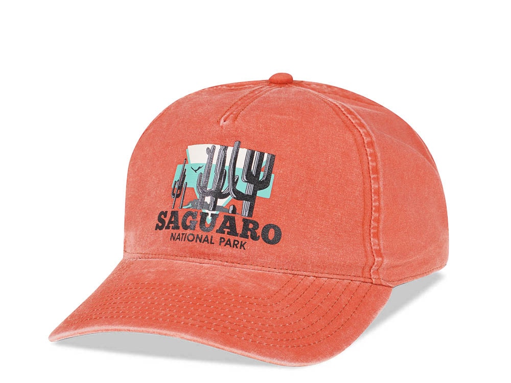 American Needle Saguaro National Park Orange Vintage Casual Snapback Cap