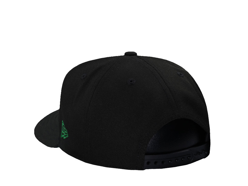 New Era  Boston Celtics Black Metallic Green A Frame 9Fifty Snapback Cap