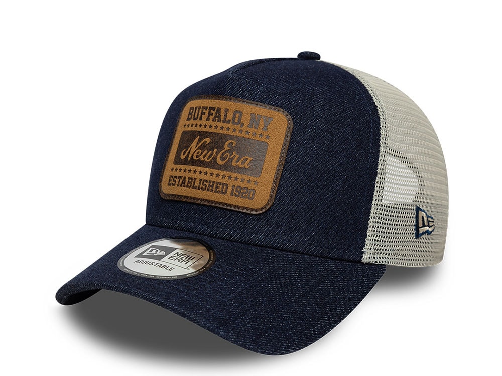 New Era Patch Denim Edition 9Forty A Frame Trucker Snapback Cap