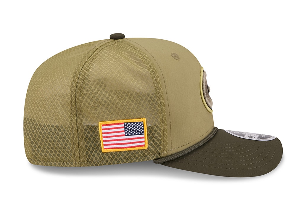 New Era Green Bay Packers Salute To Service 2025 9Seventy Snapback Cap