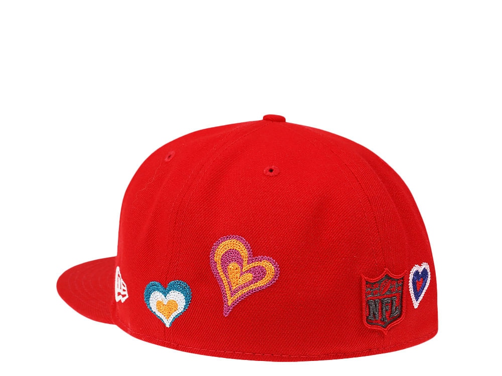 New Era Tampa Bay Buccaneers Red Chainstitchheart Edition 59Fifty Fitted Cap