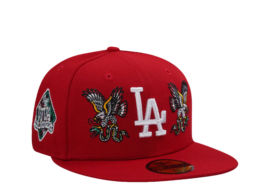 New Era Los Angeles Dodgers Viva Eagle Scarlet Prime Edition 59Fifty Fitted Cap