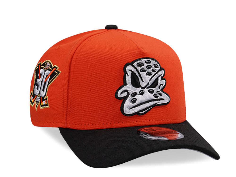 New Era Anaheim Ducks 30th Anniversary Orange Two Tone Edition 9Forty A Frame Snapback Cap