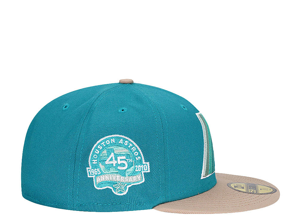 New Era Houston Astros 45th Anniversary Aqua Mint Prime Two Tone Edition 59Fifty Fitted Cap