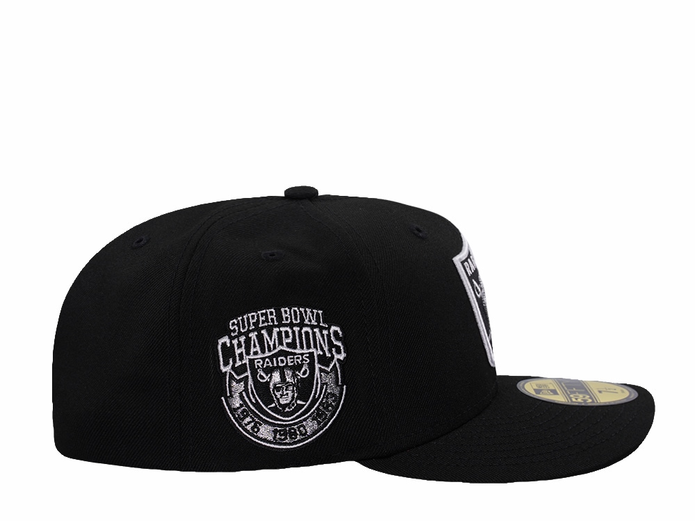 New Era Las Vegas Raiders Champions Black Prime Edition 59Fifty Pre Curved Fitted Cap