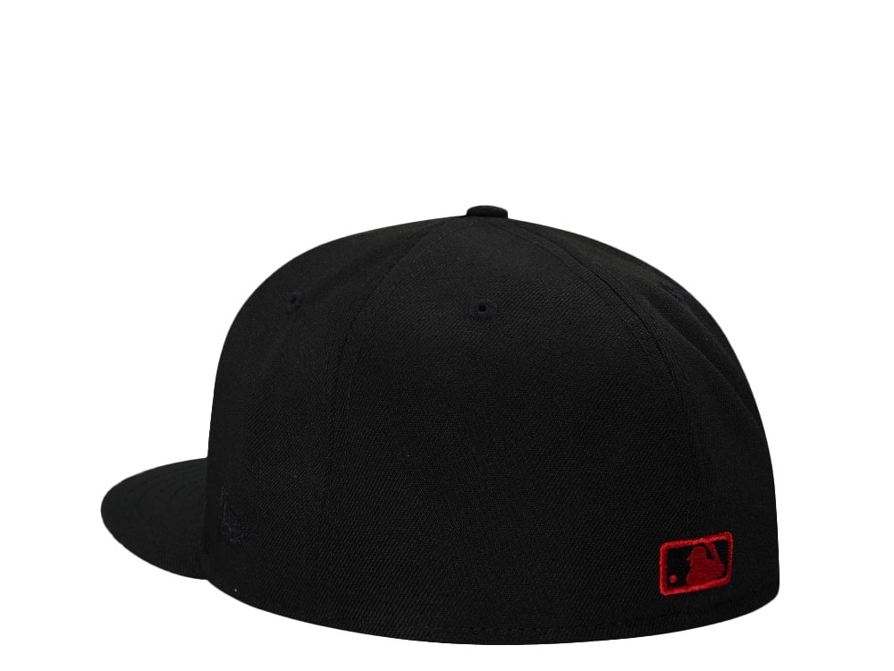 New Era Anaheim Angels 50th Anniversary Blackout Red Edition 59Fifty Fitted Cap