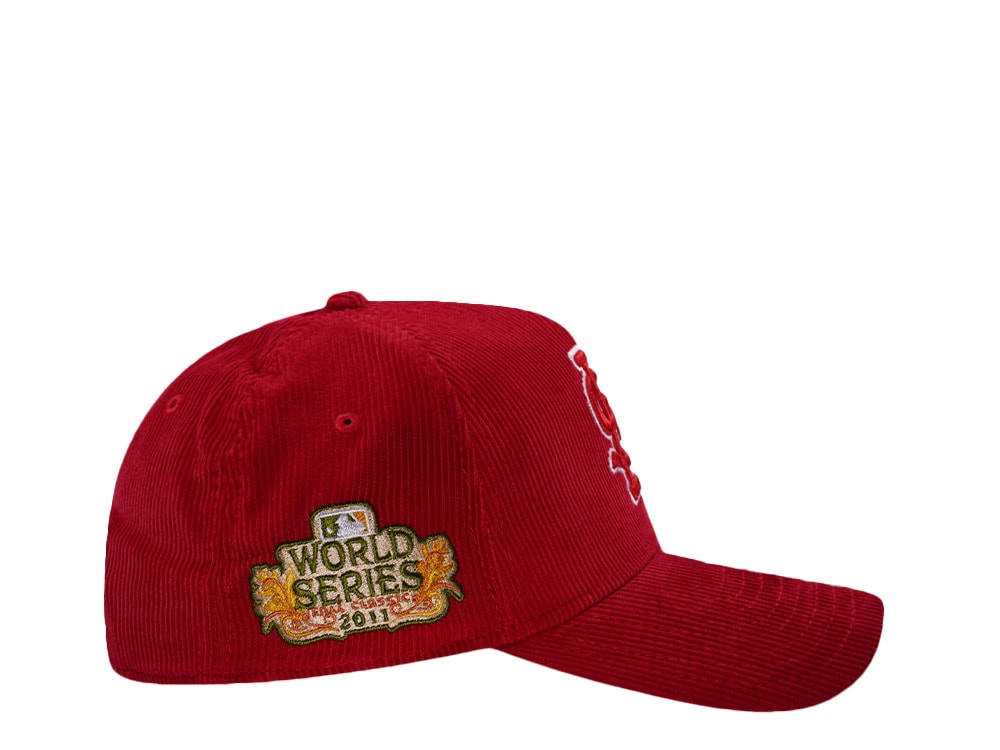 New Era St. Louis Cardinals World Series 2011 Red Corduroy Prime Edition 9Forty A Frame Snapback Cap