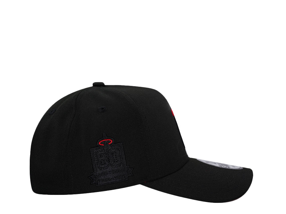 New Era Anaheim Angels 50th Anniversary Black And Red 9Forty A Frame Snapback Cap
