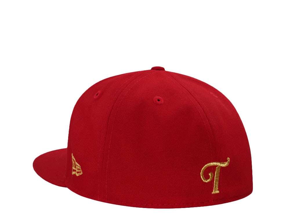 New Era Mexico Aztec Skull Warrior Metallic Red Prime Edition 59Fifty Fitted Cap