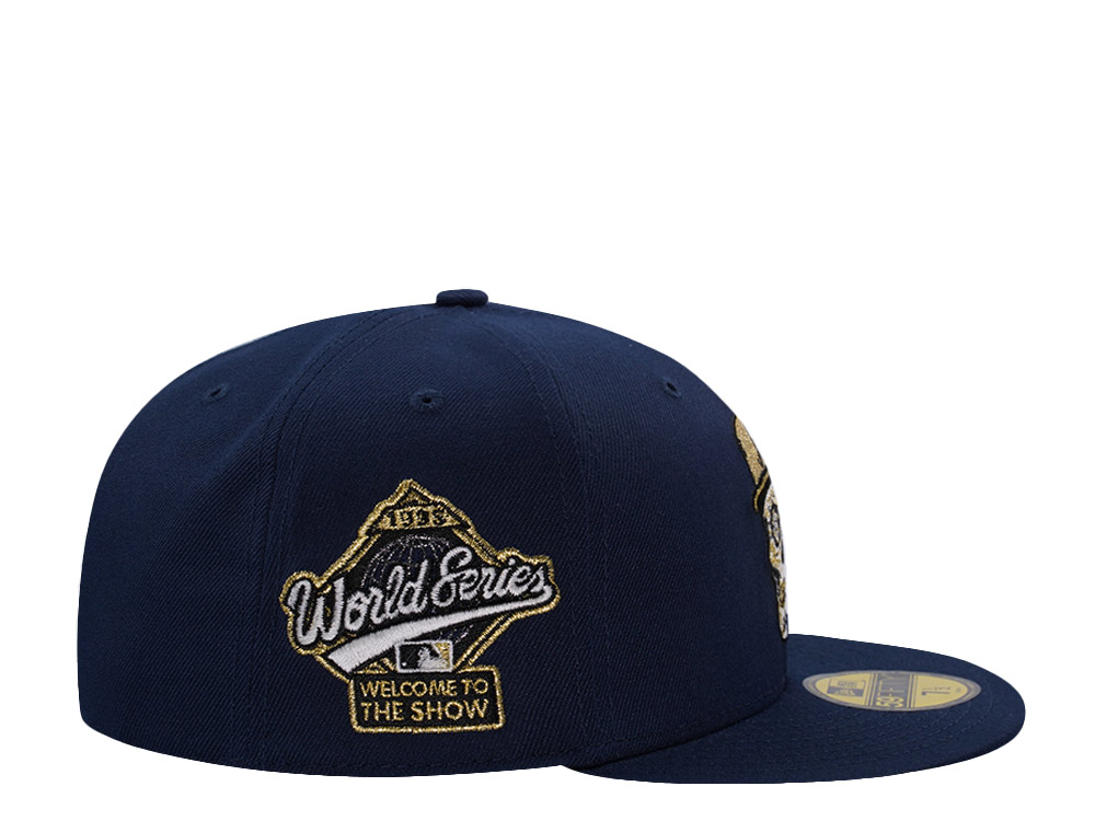 New Era Atlanta Braves World Series 1995 Skull Ocean Blue Prime Edition 59Fifty Fitted Cap