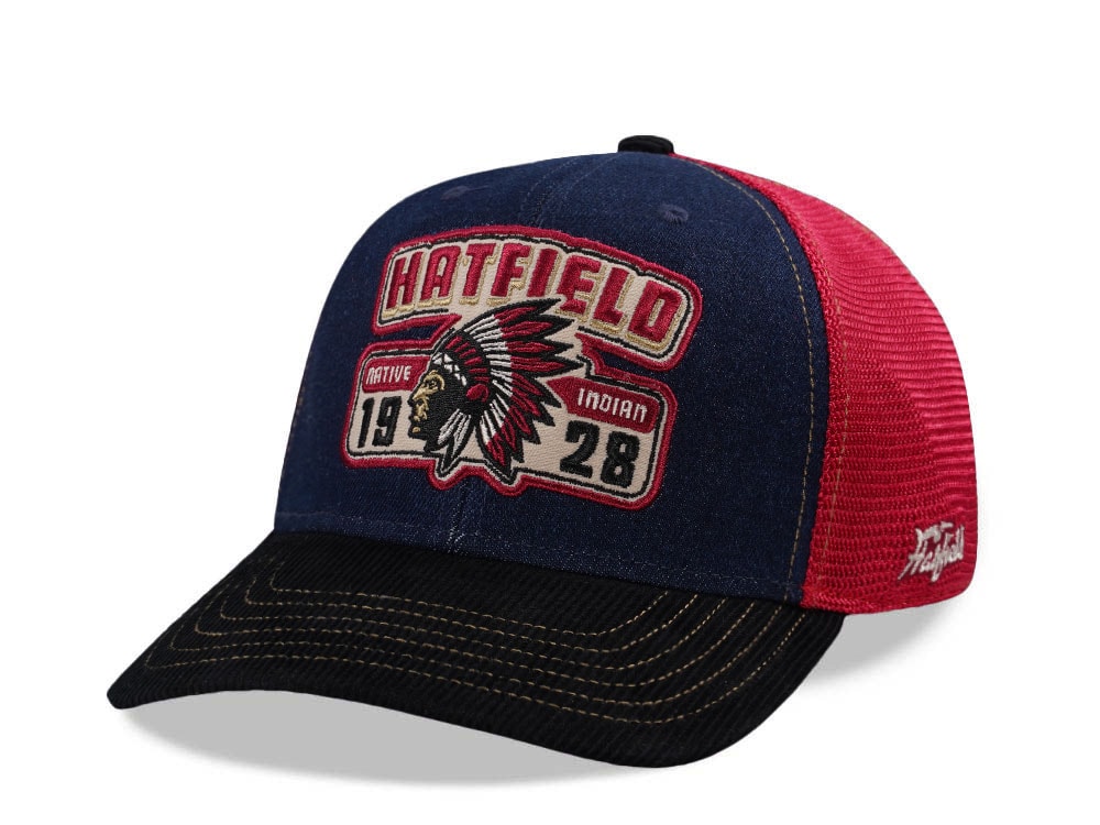 Hatfield Native Indian Jeans Black Trucker Snapback Cap