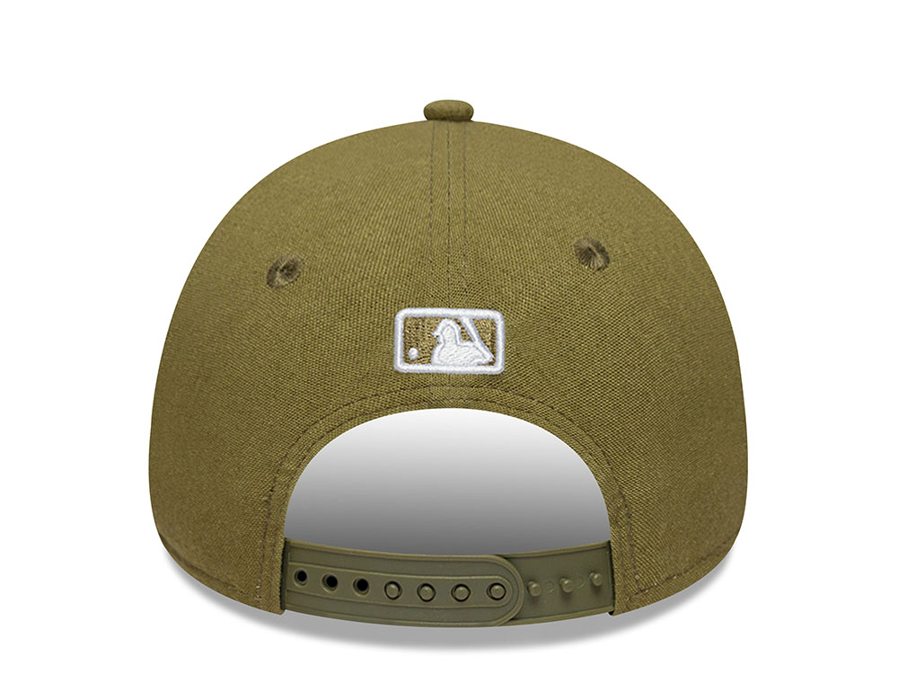 New Era Los Angeles Dodgers Linen Olive Edition 9Forty M Crown Snapback Cap