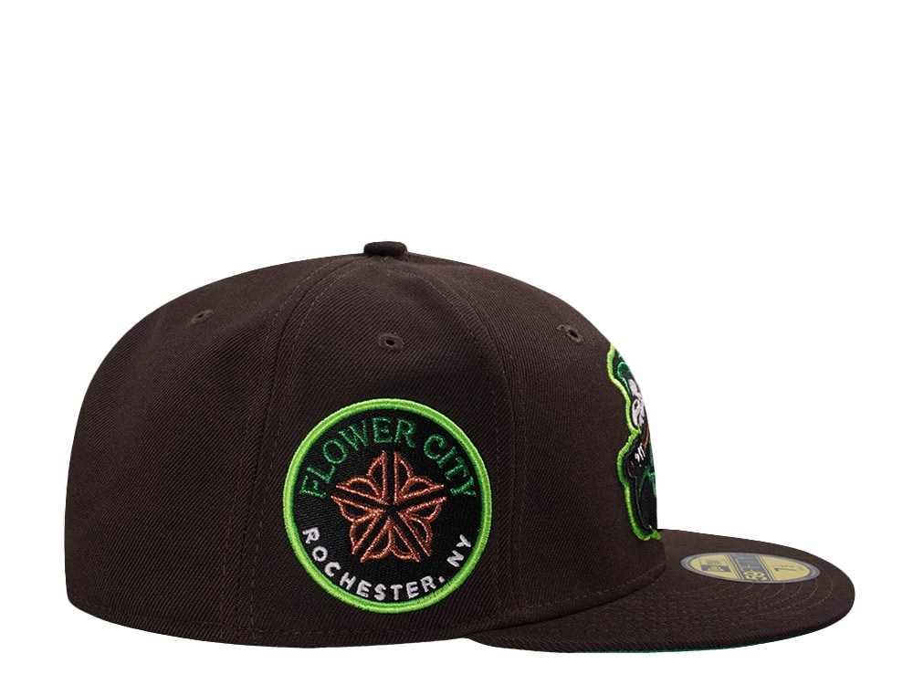 New Era Rochester Red Wings Flower City Burnt Wood Glow in the Dark Horror Edition 59Fifty Fitted Cap