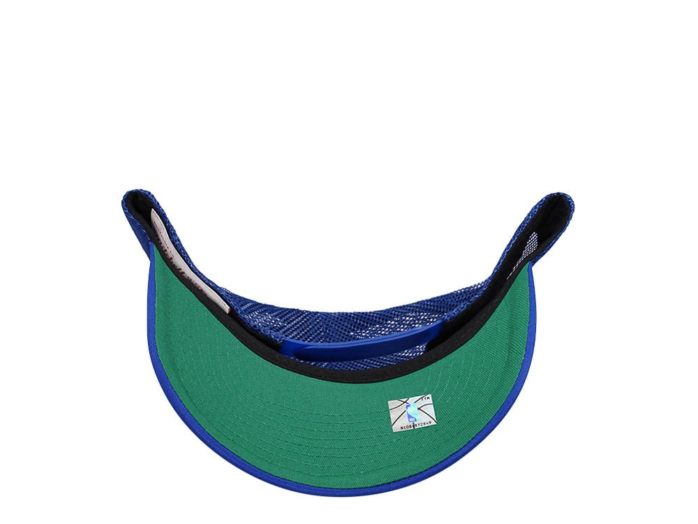 Mitchell & Ness Dallas Mavericks Blue Billboard Trucker Snapback Cap