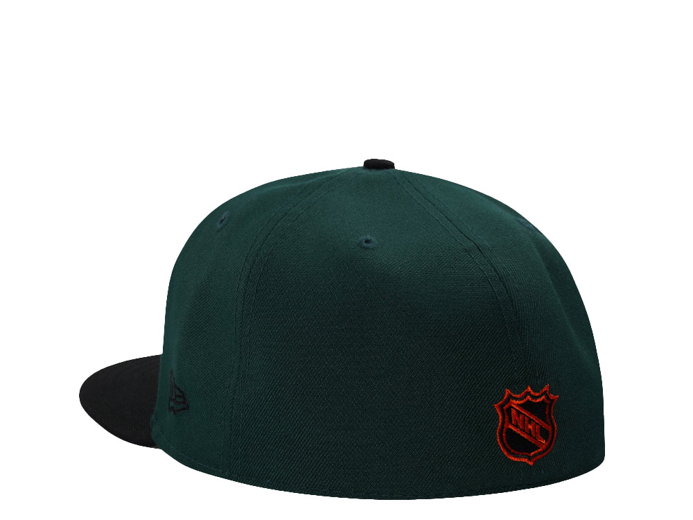 New Era Minnesota North Stars 25th Anniversary Dark Green Two Tone Edition 59Fifty Fitted Cap