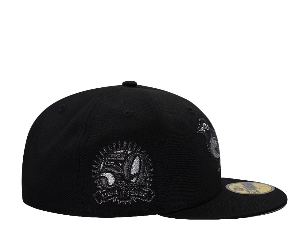 New Era Baltimore Orioles 50th Anniversary Black on Black Prime Edition 59Fifty Fitted Cap