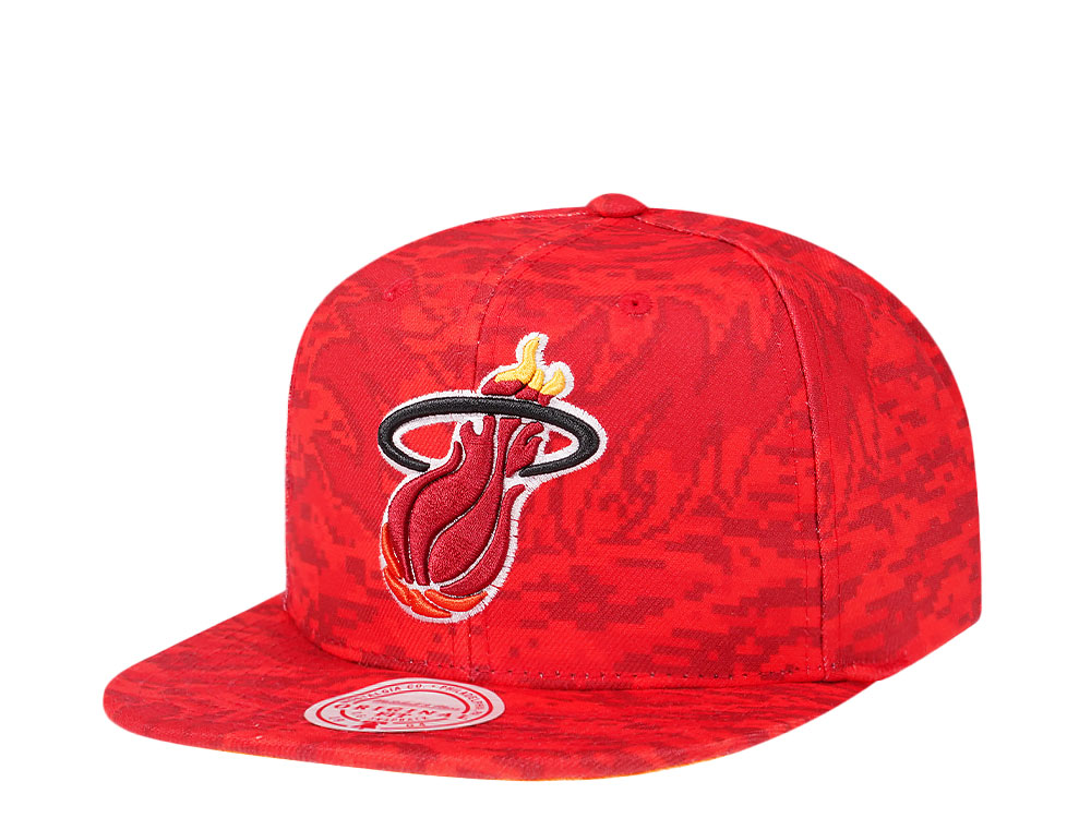Mitchell & Ness Miami Heat NBA Team Digi Camo Hardwood Classic Snapback Cap