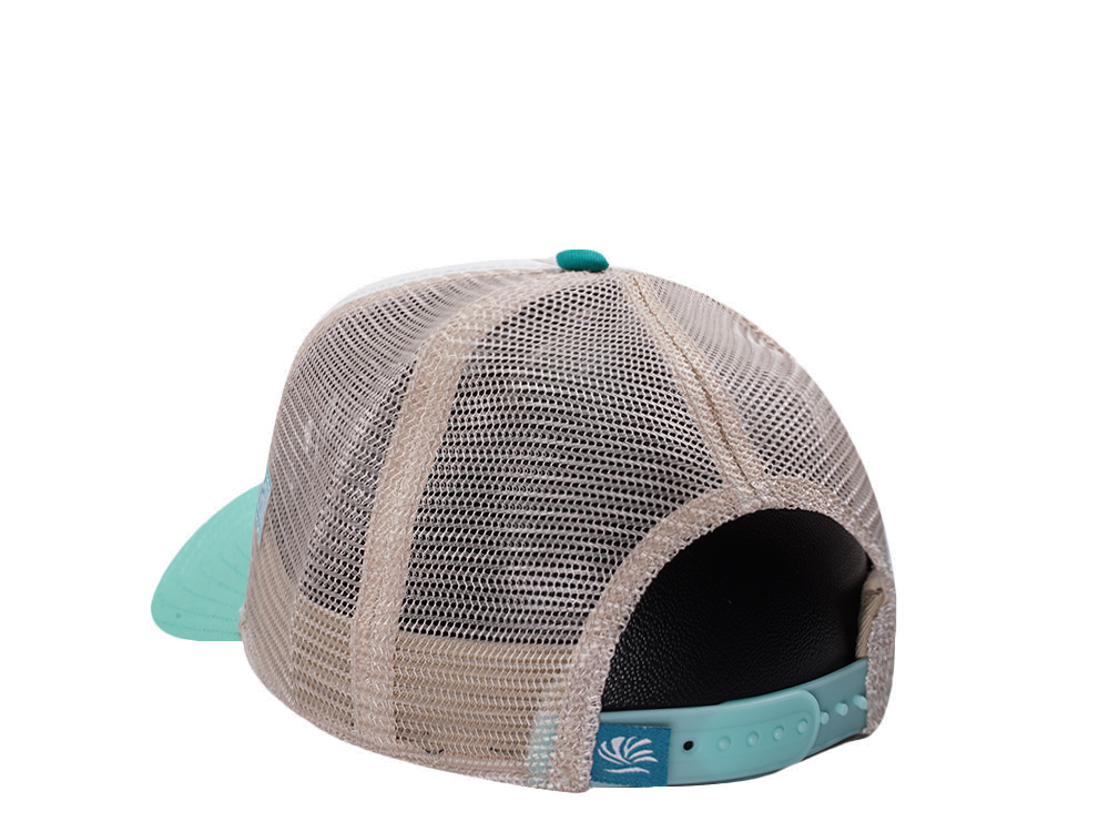 Djinns HFT Filthy Flamingo Surf Gang White Coastal Edition Trucker Snapback Cap