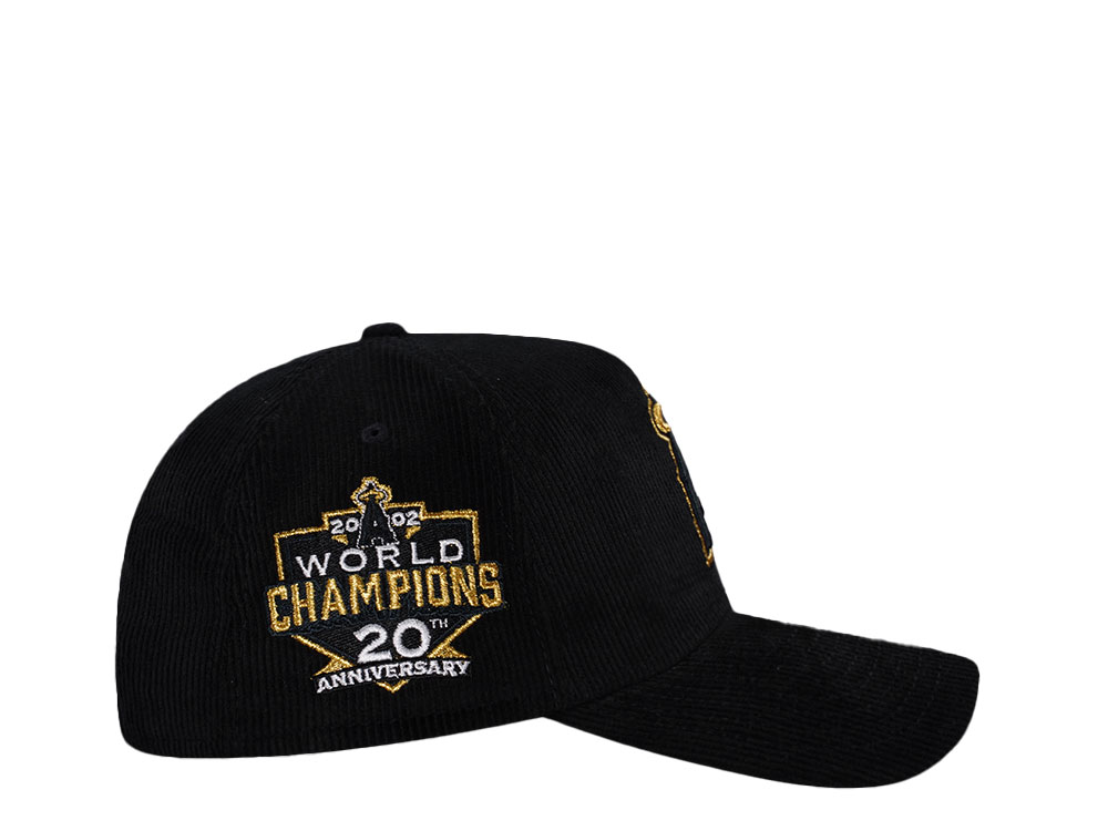 New Era Anaheim Angels 20th Anniversary Black Corduroy Edition 9Forty A Frame Snapback Cap