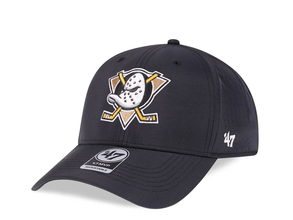 47Brand Anaheim Ducks Black Back Line Nylon Strapback Cap