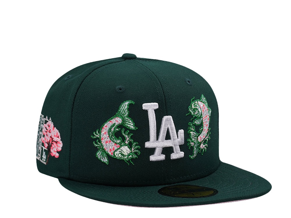 New Era Los Angeles Dodgers Tokyo Series Koi Dark Green Prime Edition 59Fifty Fitted Cap