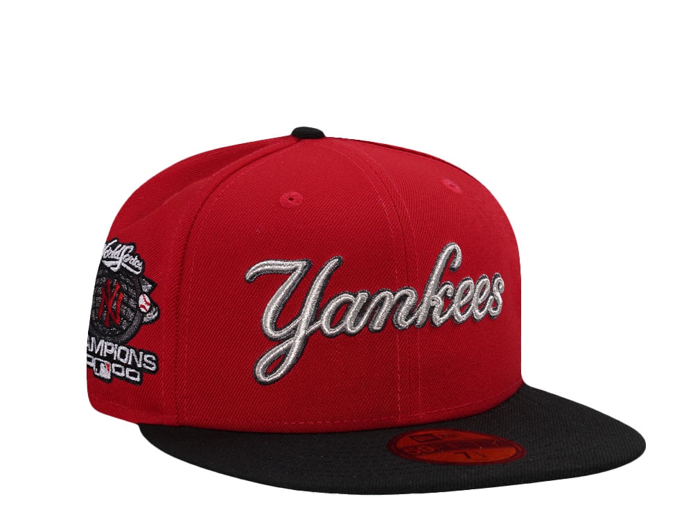New Era New York Yankees World Series 2000 Champions Scarlet Two Tone Edition 59Fifty Fitted Cap