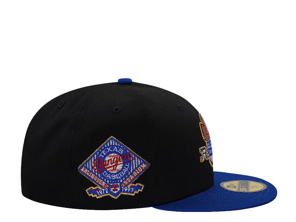 New Era Texas Rangers Arlington Stadium Black Two Tone Edition 59Fifty Fitted Cap